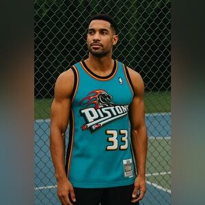 Mitchell & Ness Detroit Pistons Grant Hill #33 Mens M